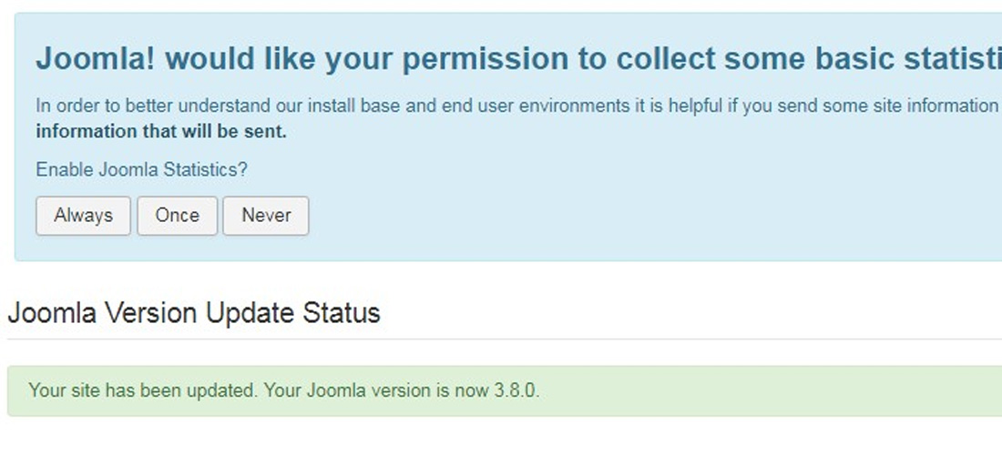 Joomla 3.8 Joomla 3.8