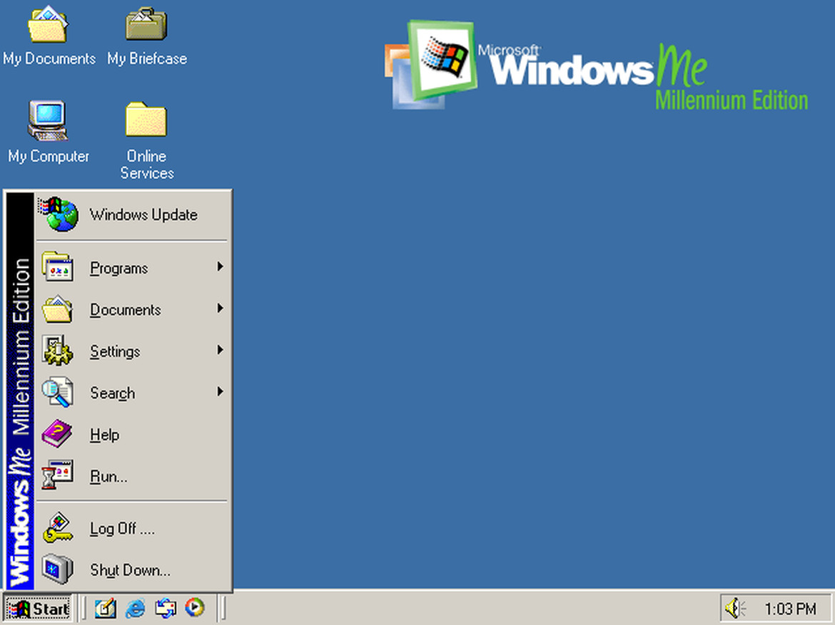 Windows ME рабочий стол (2000) Windows ME рабочий стол (2000)
