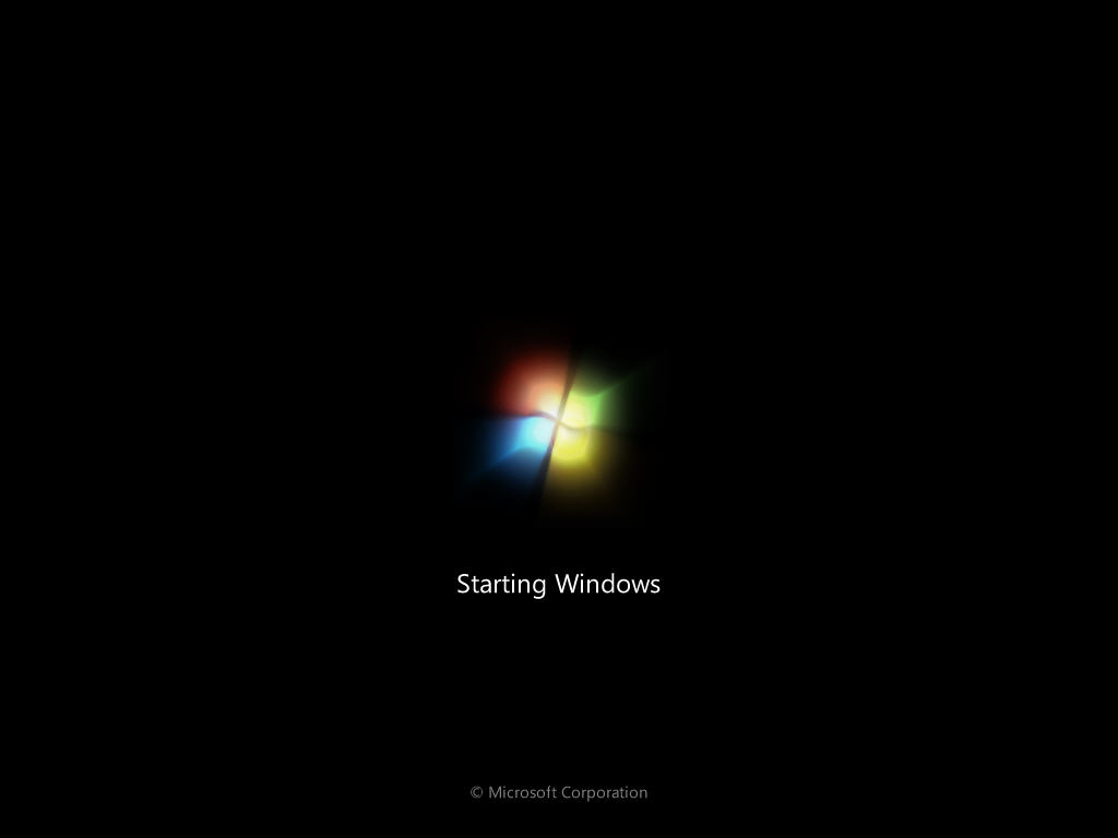 Windows 7 загрузочный экран (2009) Windows 7 загрузочный экран (2009)