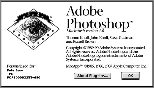 Adobe Photoshop 1.0