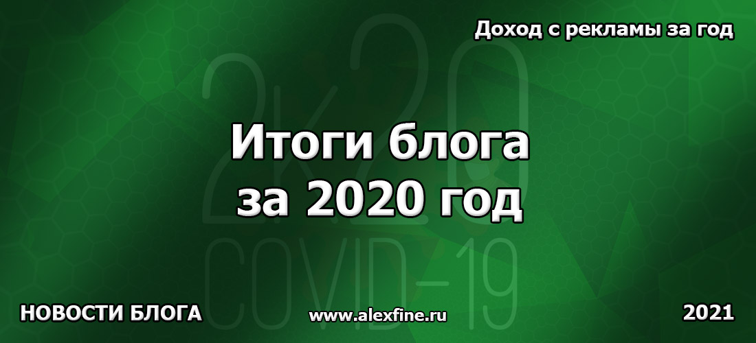 Итоги блога за 2020 год и доход с рекламы за год Итоги блога за 2020 год и доход с рекламы за год