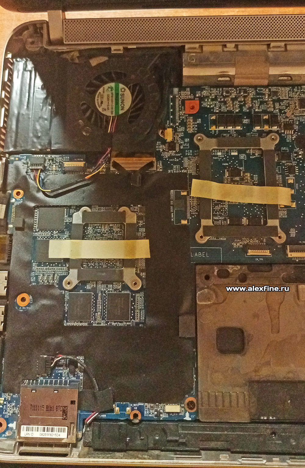 Материнская плата и вентилятор HP Pavilion dv6 Материнская плата и вентиляторHP Pavilion dv6