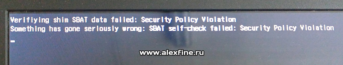 Verifying shim SBAT data failed Security Policy Violation Verifying shim SBAT data failed Security Policy Violation